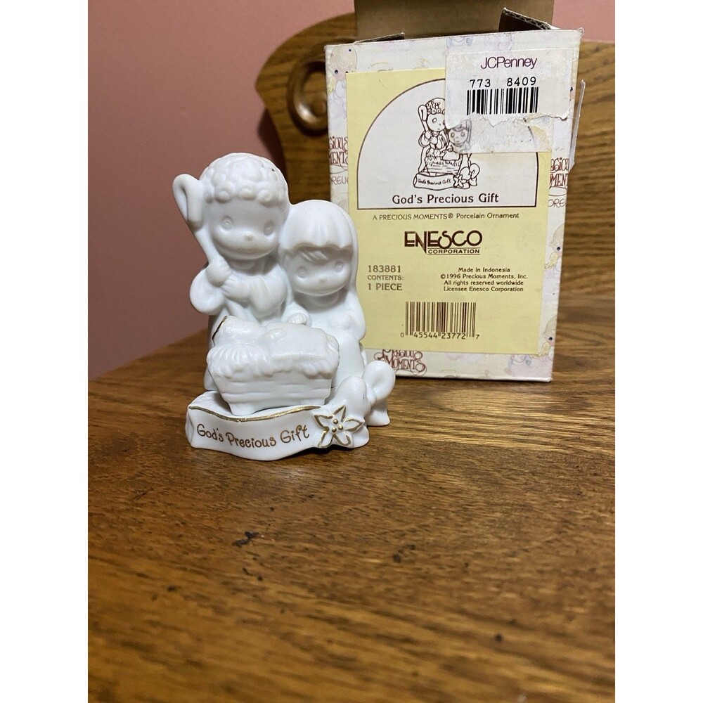 Enesco Precious Moments Porcelain Nativity Figurine "God's Precious Gift"